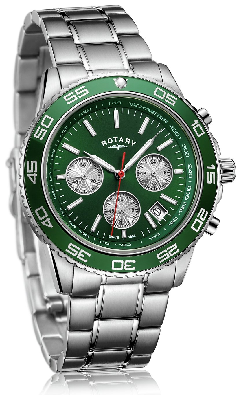 Rotary Men's Chronograph Green Dial Bracelet Watch Reviews