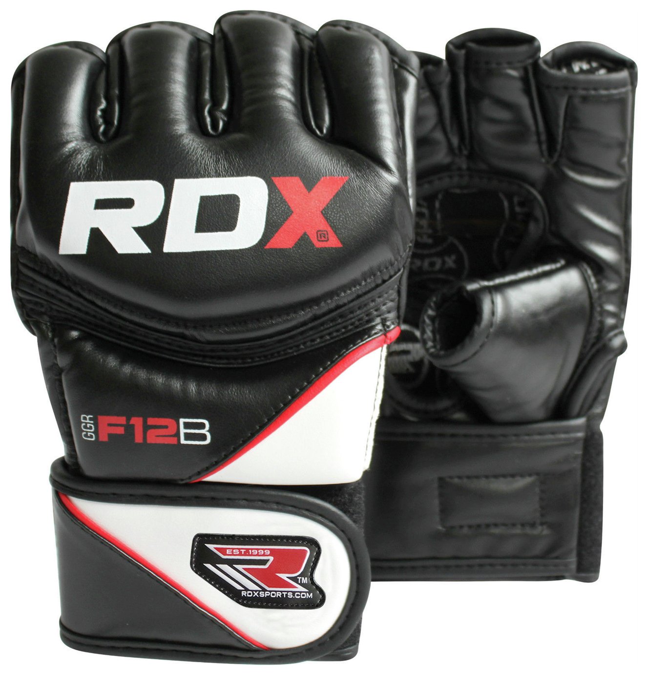 RDX Synthetic Leather MMA Gloves Black - Medium/Large