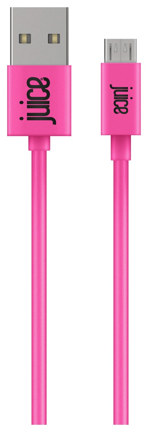 Juice USB to Micro USB 3m Charging Cable - Pink