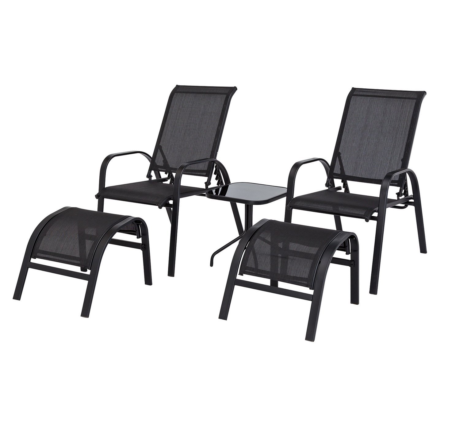 patio set with footrest