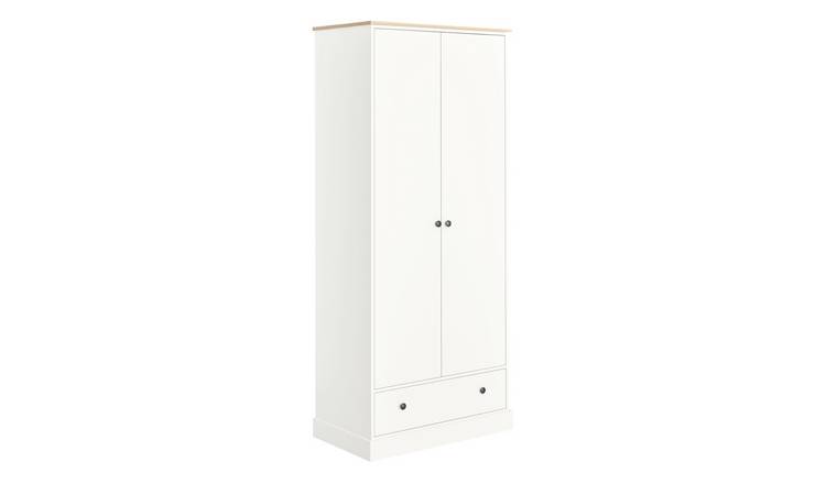 Argos Home Kensington 2 Door 1 Drawer Wardrobe - Ivory