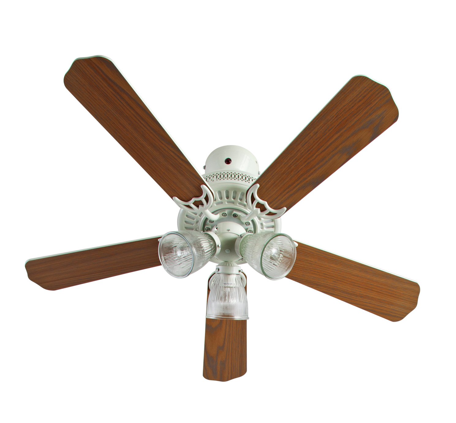 Argos Home Boston Ceiling Fan - White and Oak Effect