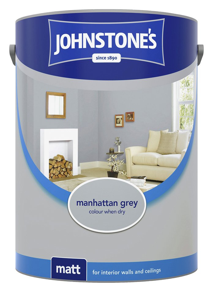 Johnstone's Matt Emulsion 5L - Manhattan Grey