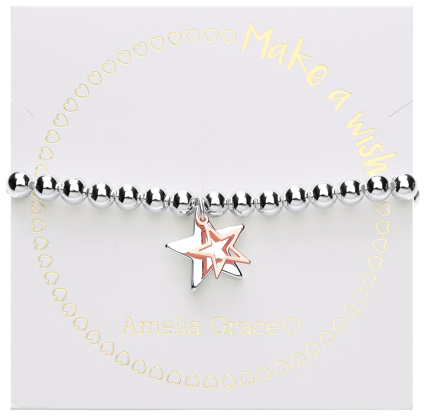 Amelia Grace Silver Colour Cut Out Star Charm Bracelet review