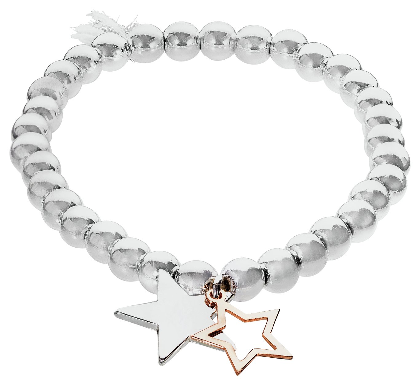 Amelia Grace Silver Colour Cut Out Star Charm Bracelet