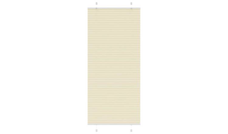 Walplus Polyester Pleated Blind - Cream - 90 x 200 cm