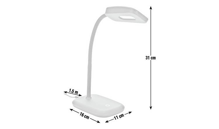 LED Nail Table Lamp Makeup Reading Desk Bed Dimmable Flexible Neck Manicure
