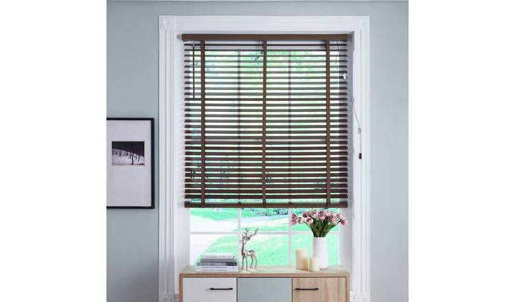 Little Black Book Basswood Walnut Venetian Blind - 120cm