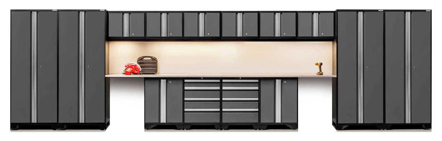 Bold 3.0 Grey 16 piece Garage Cabinet Set