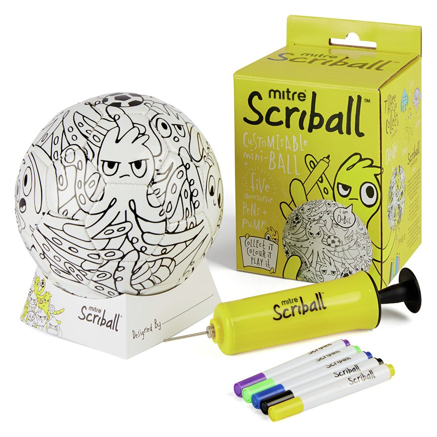 Mitre Ooodles Scriball Colouring Football