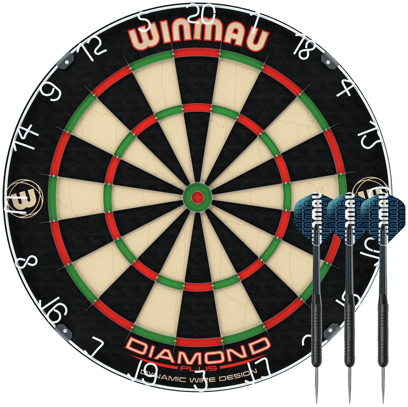 Winmau Diamond Plus Bristle Dartboard and Darts Set