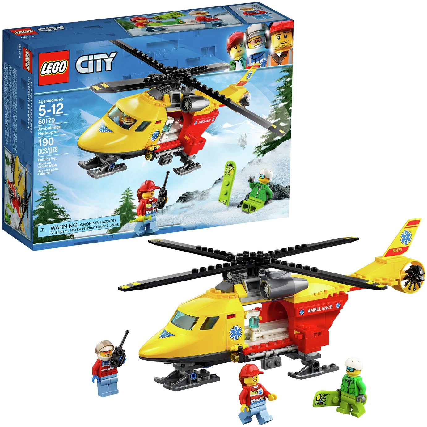 LEGO City Vehicles Ambulance Toy Helicopter Playset 60179 7602810 Argos Price Tracker pricehistory