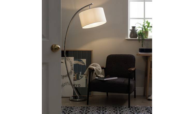 Buy Argos Home Clane Chrome Arch Floor Lamp Cream Floor