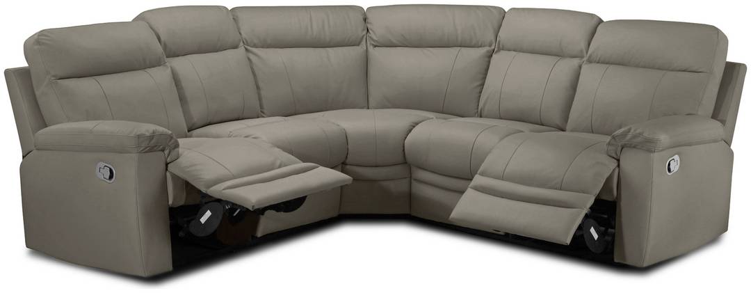 Argos Home Paolo Leather Power Recliner Corner Sofa - Grey