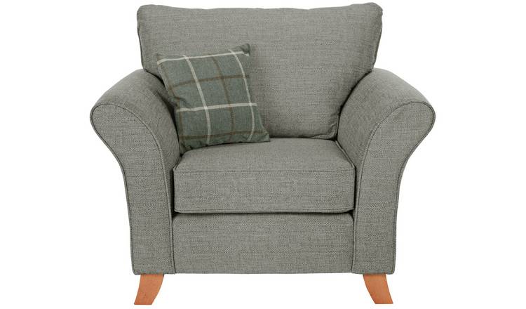 Buy Argos Home Kayla Fabric Armchair - Light Grey | Armchairs and