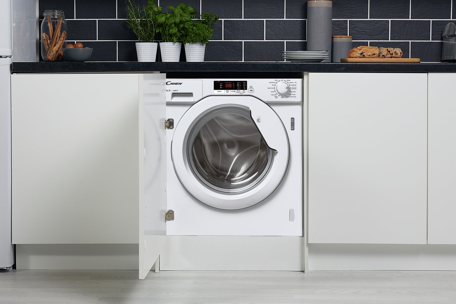 Candy CBWM816S 8KG 1600 Spin Integrated Washing Machine