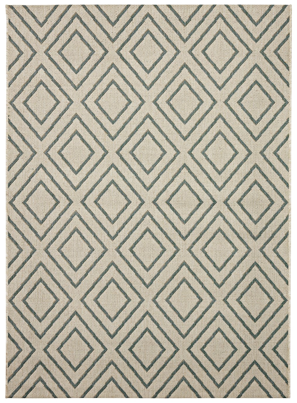 Argos Home Flatweave Diamond Rug - 120x160cm - Duck Egg