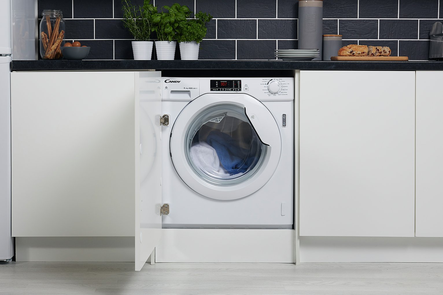 Candy CBWD8514D 8/5KG Integrated Washer Dryer- White