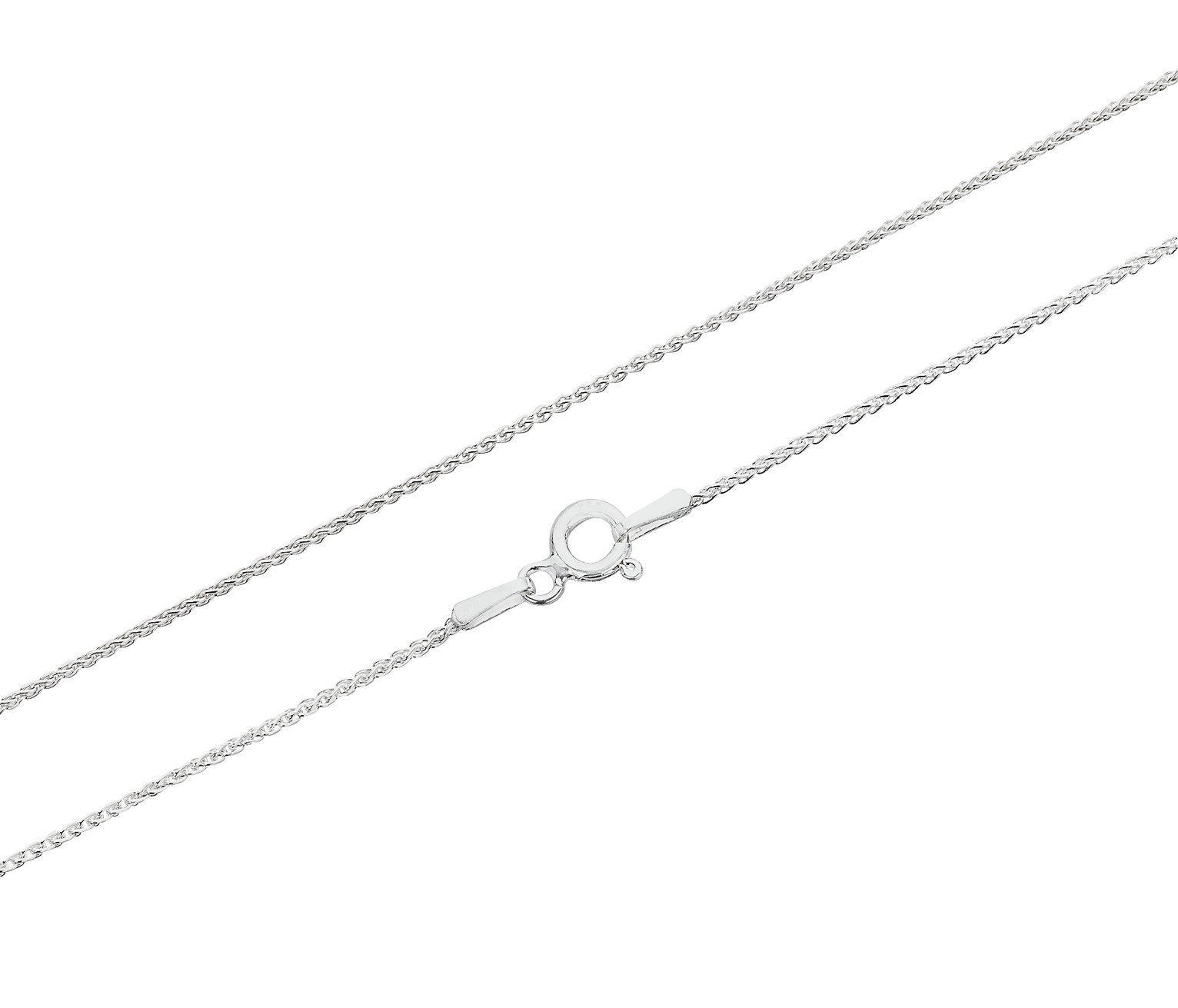 Revere Silver Round Spiga 18 Inch Necklace