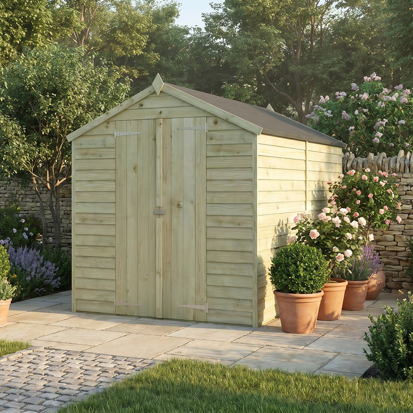 Buy Mercia Wooden Overlap Windowless Shed 10 x 6ft | Sheds | Argos