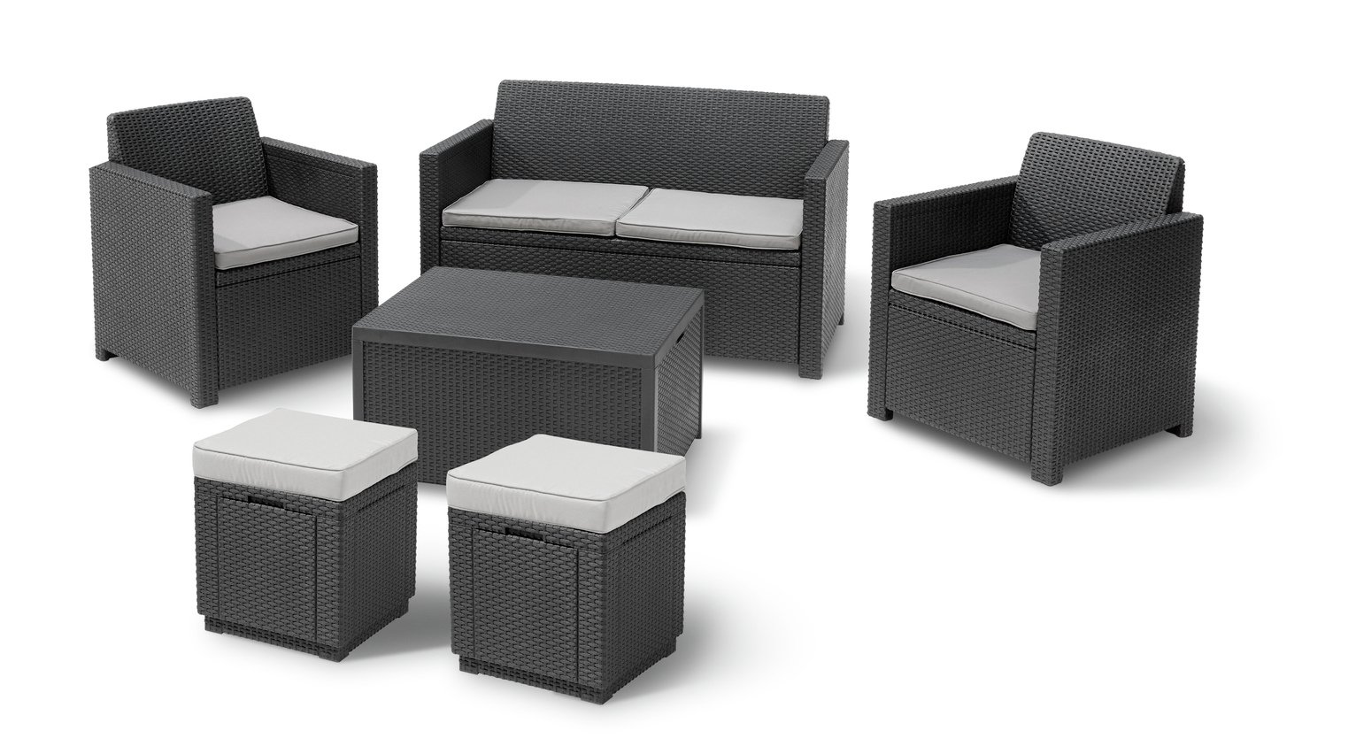 Keter Merano 6 Seater Rattan Effect Sofa Set with Storage at Argos Reviews