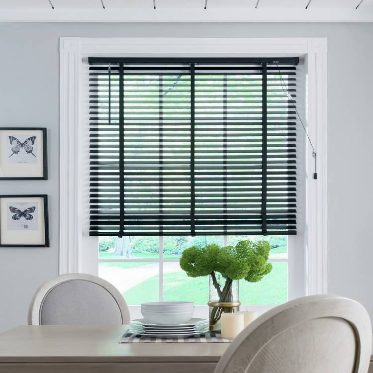 Little Black Book Basswood Black Venetian Blind - 150cm 0