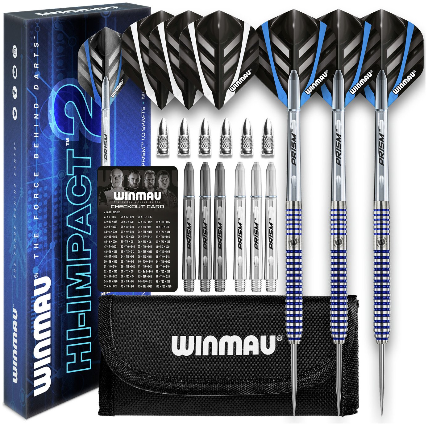 Winmau Hi-Impact 24G 95% Tungsten Darts Set and Case