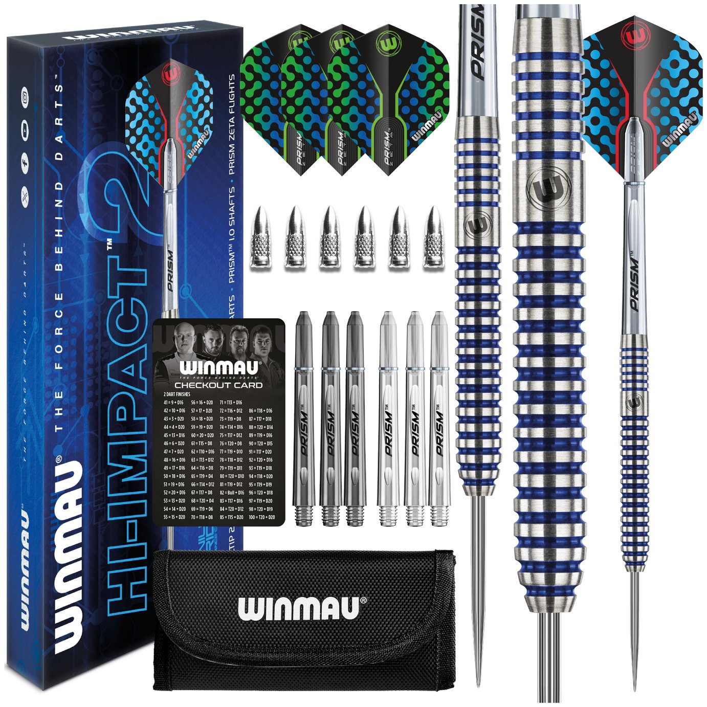 Winmau Hi-Impact 24G 95% Tungsten Darts Set and Case