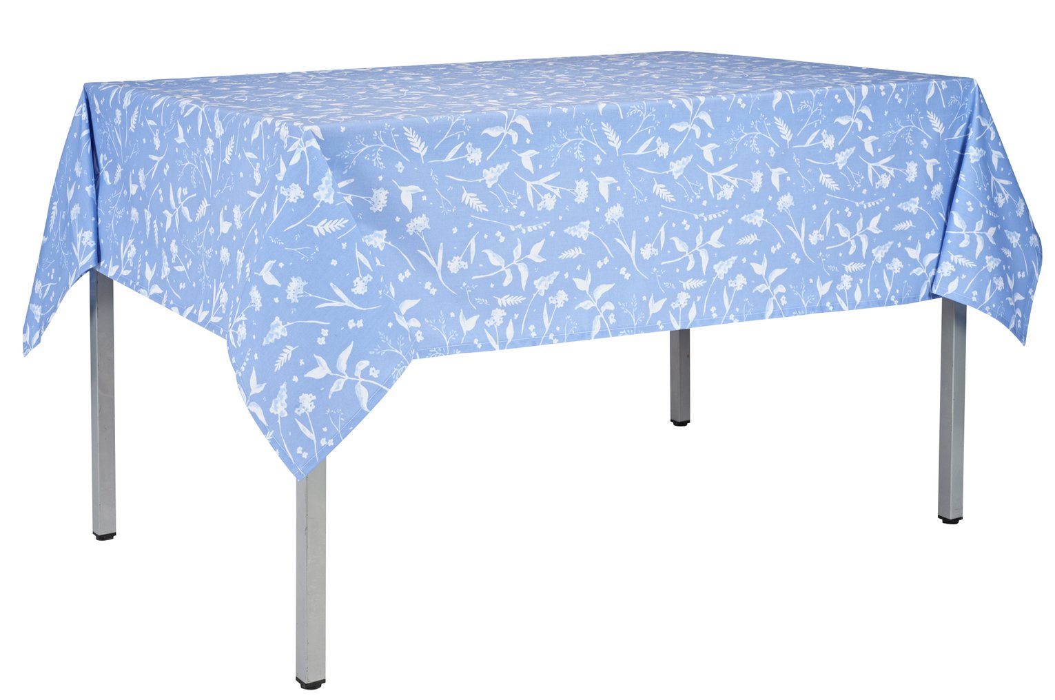 Meadow Floral PVC Tablecloth - Blue