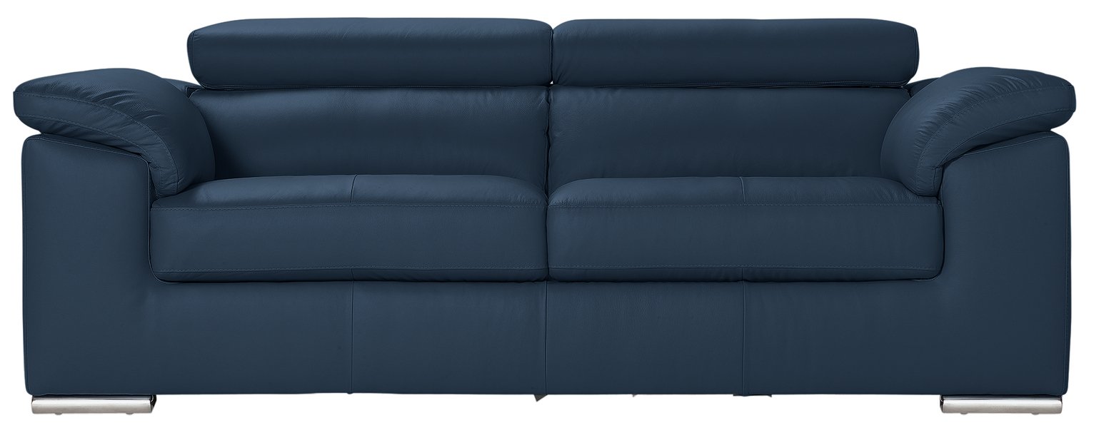 hygena valencia leather corner sofa
