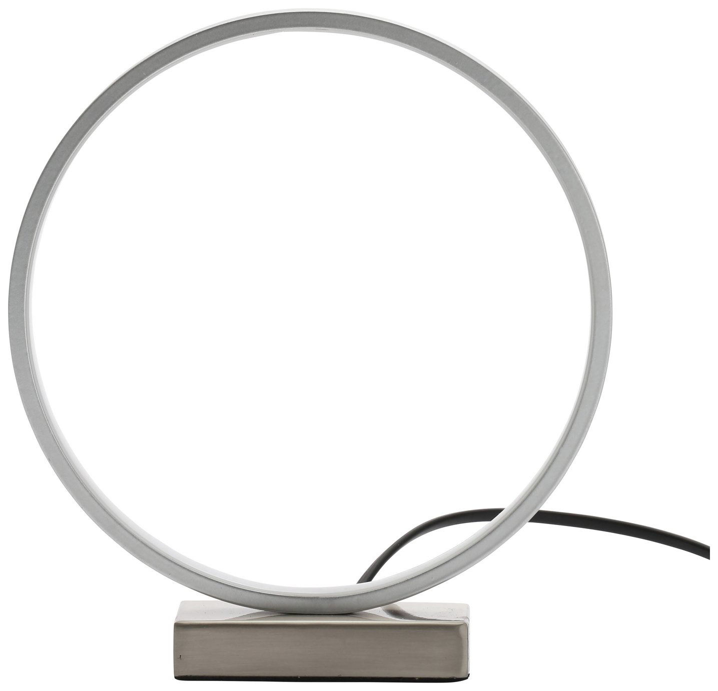 Argos Home Ring LED Table Lamp - Satin Silver