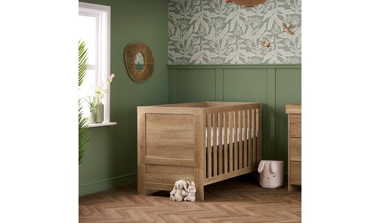 Obaby Nika Mini Cot Bed - Oak