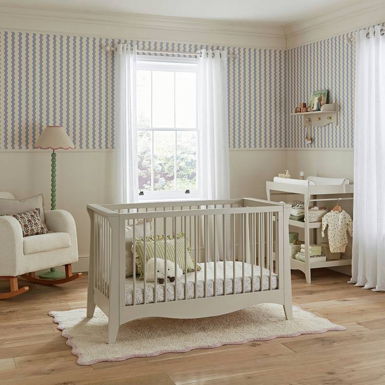 Cuddleco Clara Mini Cot Bed - Off White 0
