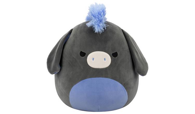 Squishmallows 12 inch Charcoal Donkey Don Plush