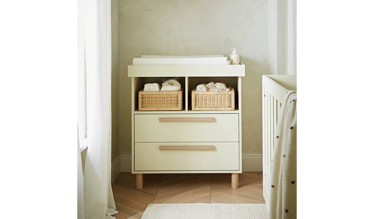 Cuddleco Harper 2 Drawer Chest of Drawer - Cream