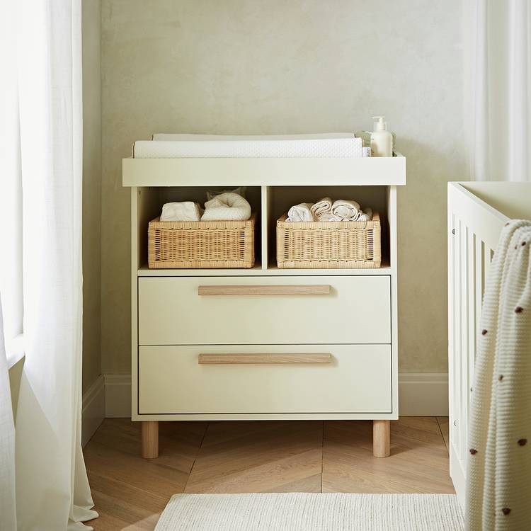 Cuddleco Harper 2 Drawer Chest of Drawer - Cream 0