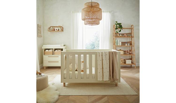 Cuddleco Harper 2 Piece Nursery Furniture Set - Cream