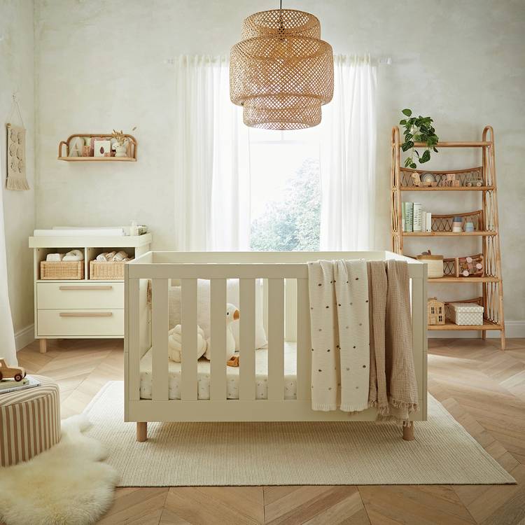 Cuddleco Harper 2 Piece Nursery Furniture Set - Cream 0