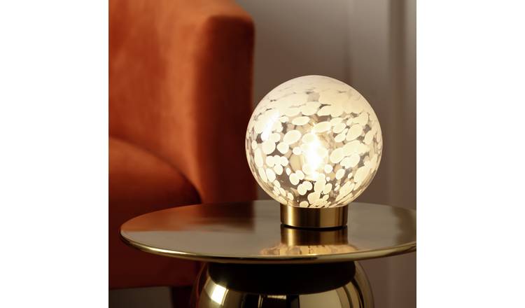 Argos Home Globe Battery Powered Table Lamp - White