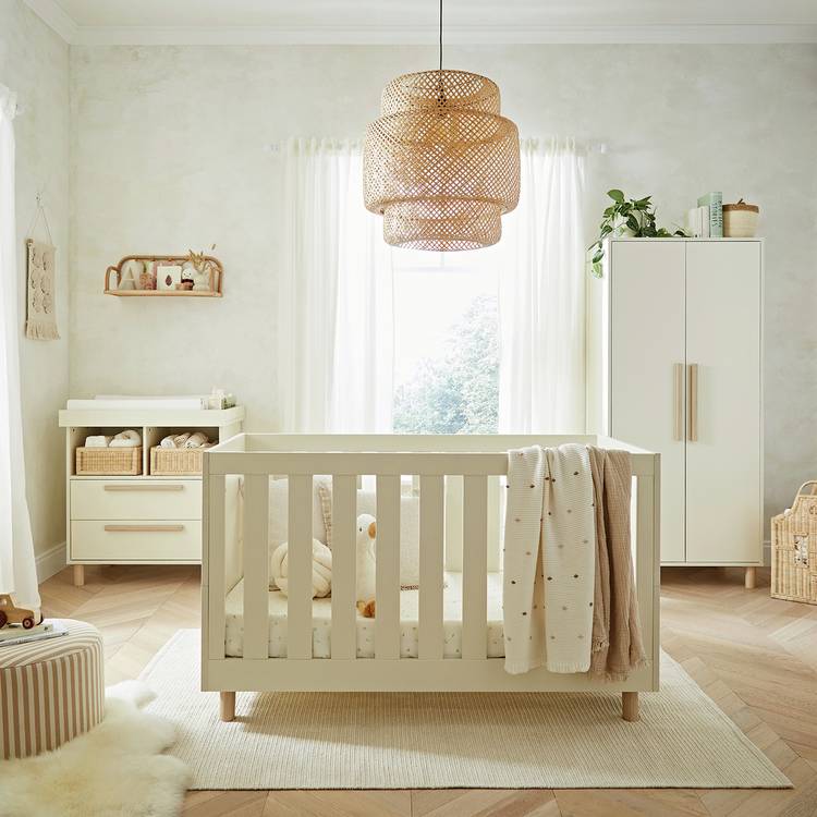 Cuddleco Harper 3 Piece Nursery Furniture Set - Cream 0