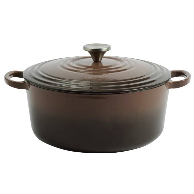 Habitat 5.3 Litre Cast Iron Casserole Dish - Chocolate 0