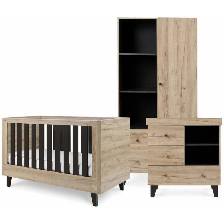 Tutti Bambini Como Nursery 3 Piece Furniture Set - Oak Grey 0