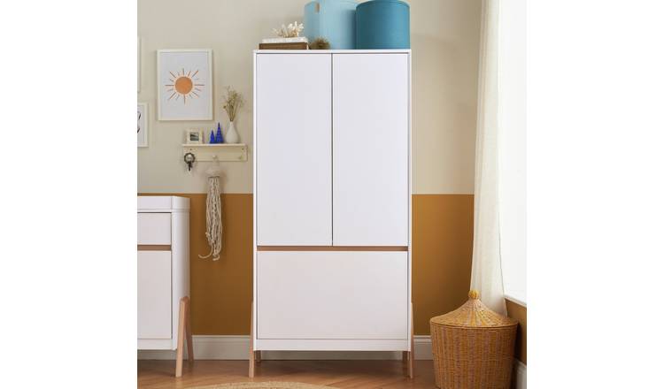 Tutti Bambini Fuori Nursery 2 Door 2 Drawer Wardrobe - White