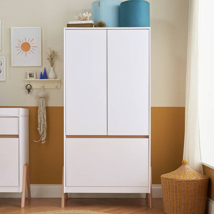 Tutti Bambini Fuori Nursery 2 Door 2 Drawer Wardrobe - White 0