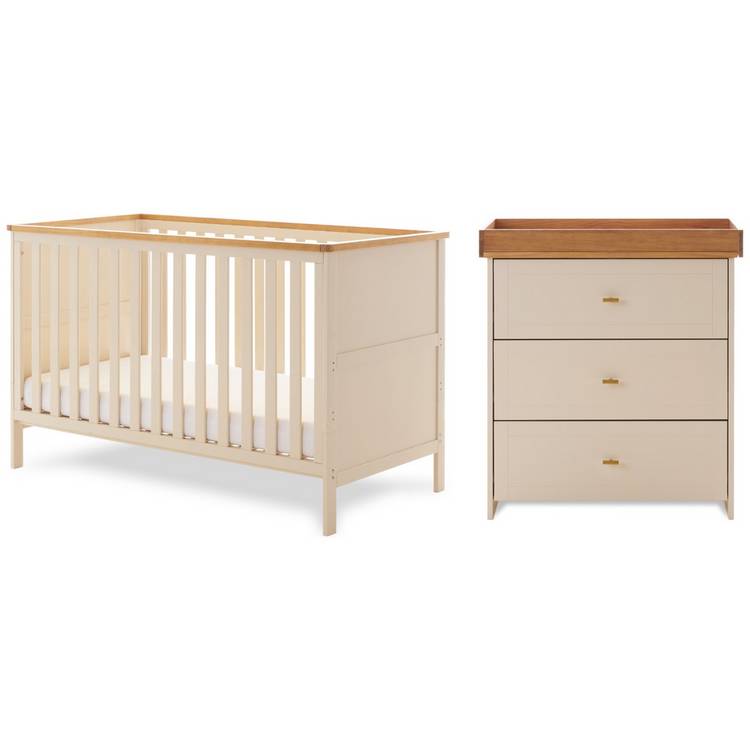 Obaby Evie Nursery 2 Piece Furniture Set - Off White 0