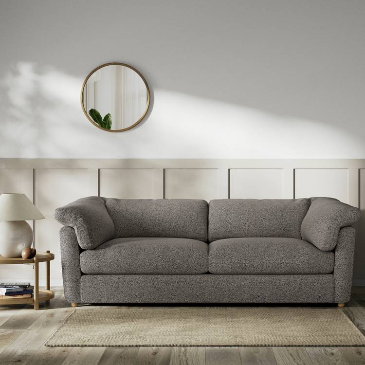 Habitat Wynn Fabric 4 Seater Sofa - Charcoal - Ash Leg 0