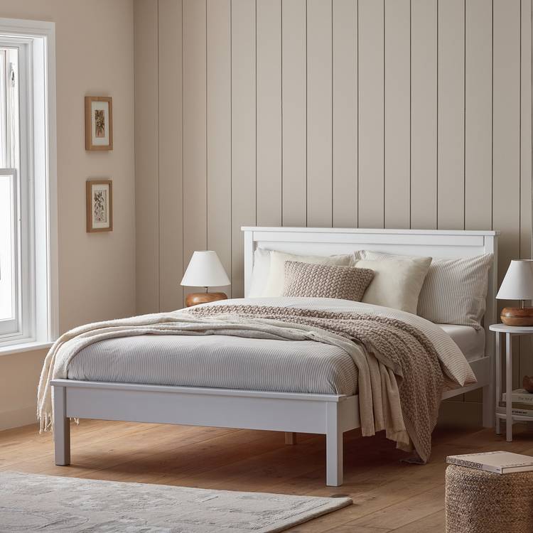 Habitat Brooklyn Kingsize Wooden Bed Frame - White 0