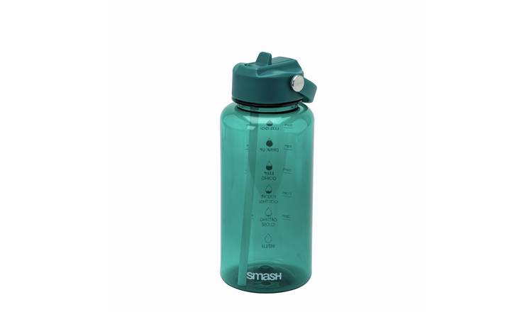 Smash Teal Water Bottle With Sipper Straw Cap - 800ml