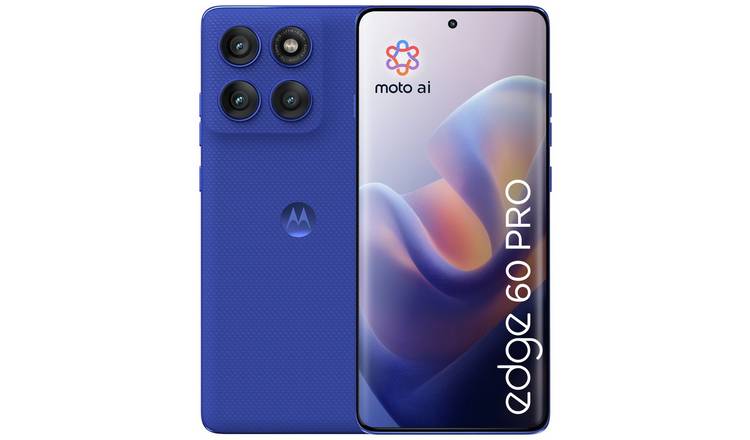 SIM Free Motorola Edge 60 Pro 5G 512GB AI Mobile Phone Blue