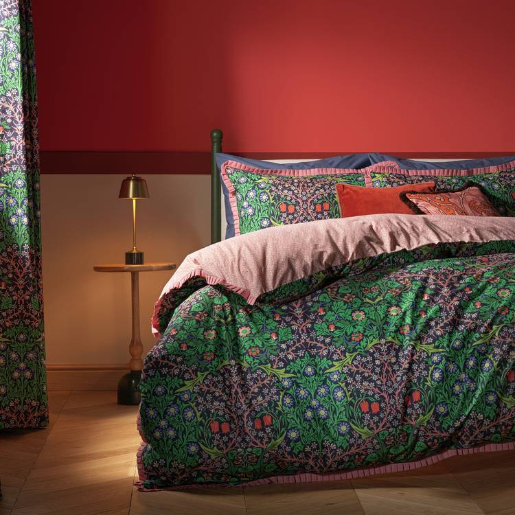 Habitat x Morris & Co. Cotton Blackthorn Bedding Set - King 0